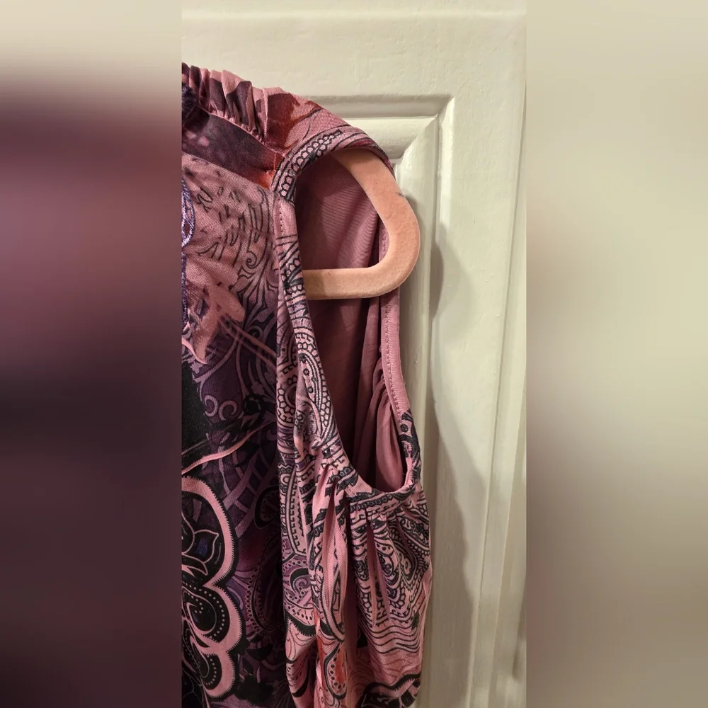 ONE WORLD Pink and Purple Women's Dress - Picture 5 of 15